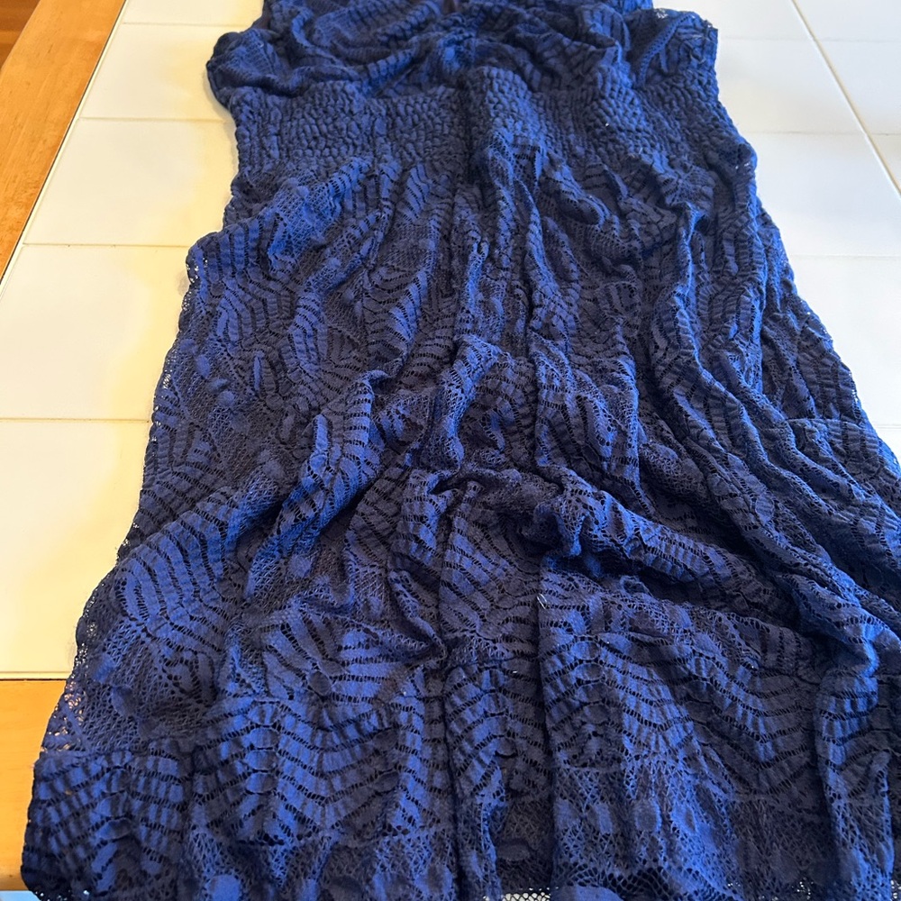 Rabbit Rabbit Rabbit Navy Blue Lace Dress